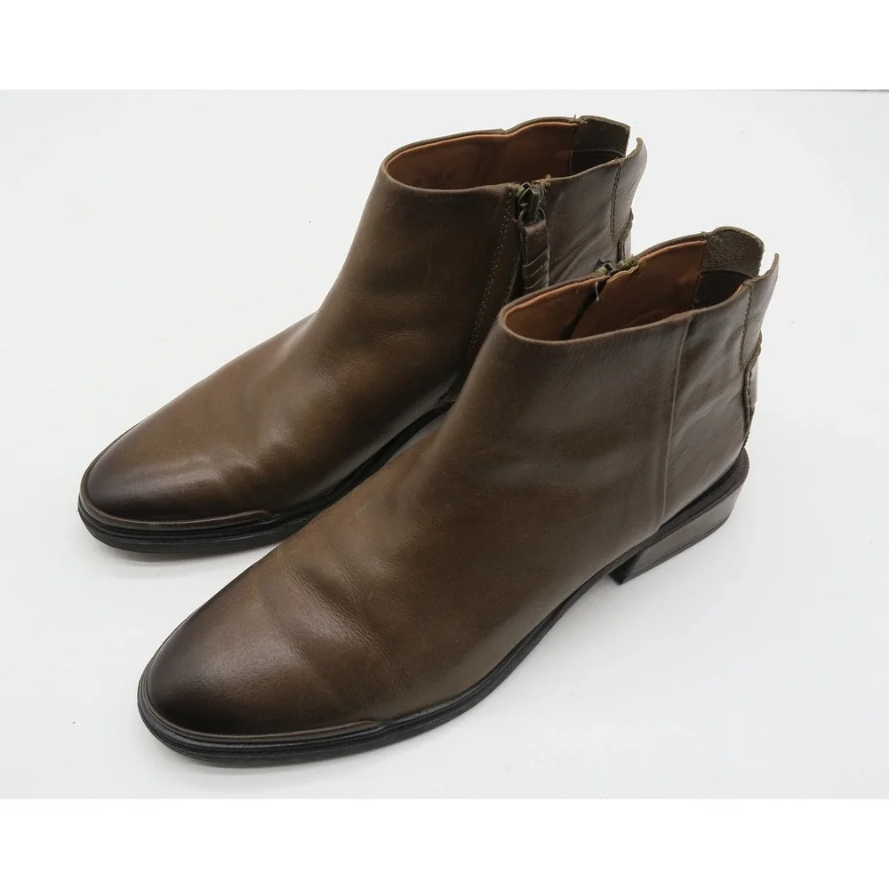 Sarto by Franco Sarto A-Nemi Olive Brown‎ Leather Ankle Boots Women 10M